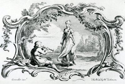 Flautist and Woman by Hubert Francois Gravelot